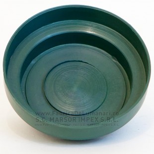 Tăviță plastic rotundă verde pentru gaspouri